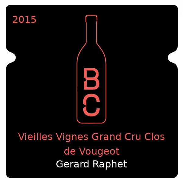 Gerard Raphet Vieilles Vignes Grand Cru Clos de Vougeot 2015