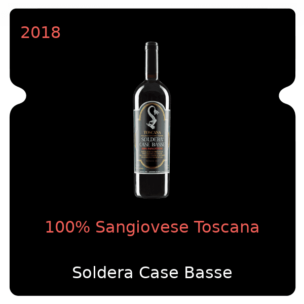 Soldera Case Basse 100% Sangiovese Toscana 2018