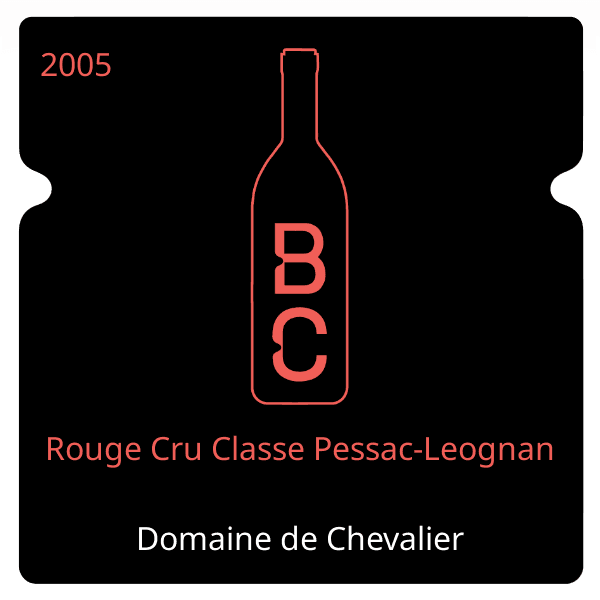 Chevalier Rouge Cru Classe Pessac-Leognan 2005