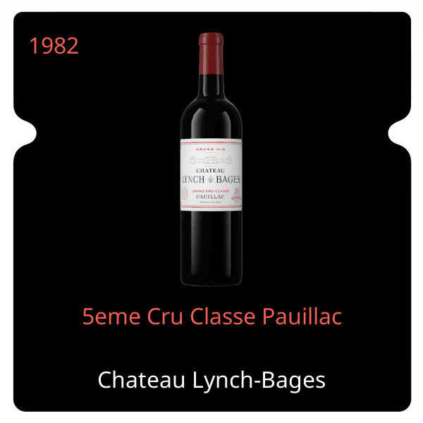 Lynch-Bages 5eme Cru Classe Pauillac 1982
