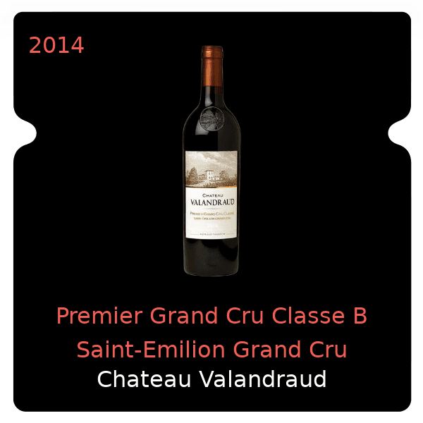 Valandraud Premier Grand Cru Classe B Saint-Emilion Grand Cru 2014
