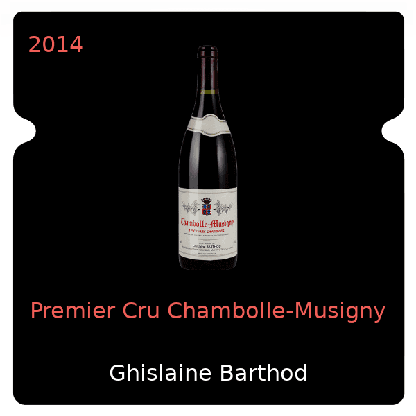 Ghislaine Barthod Premier Cru Chambolle-Musigny 2014