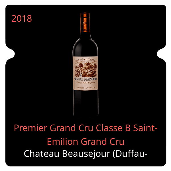 Beausejour Duffau-Lagarrosse Premier Grand Cru Classe B Saint-Emilion Grand Cru 2018