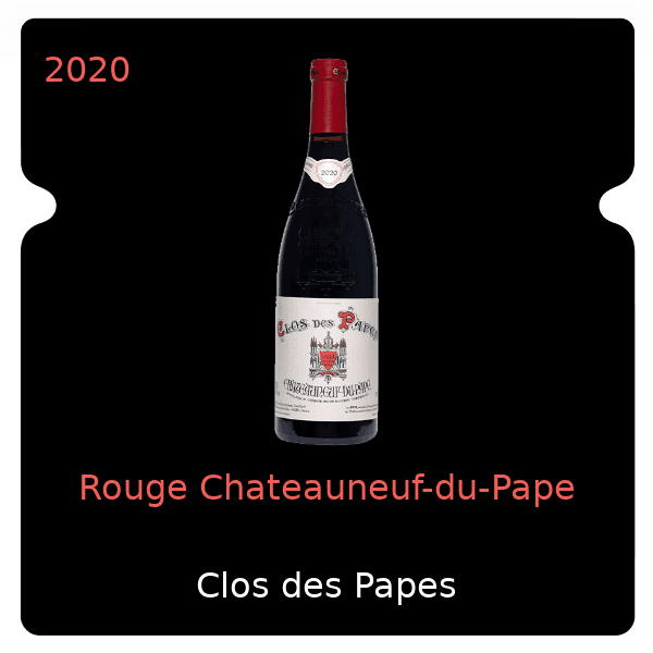 Papes Rouge Chateauneuf-du-Pape 2020
