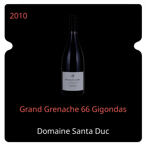 Santa Duc Grand Grenache 66 Gigondas 2010