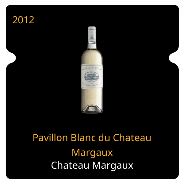 Margaux Pavillon Blanc du Chateau Margaux 2012