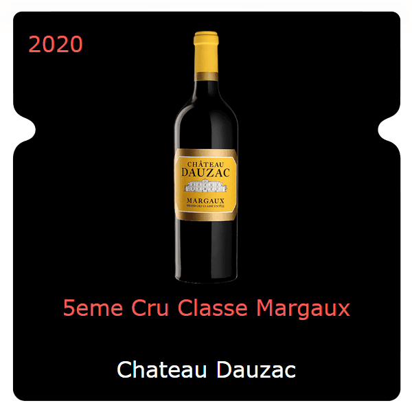 Dauzac 5eme Cru Classe Margaux 2020