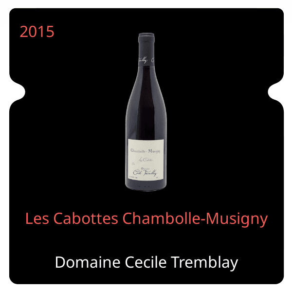Cecile Tremblay Les Cabottes Chambolle-Musigny 2015