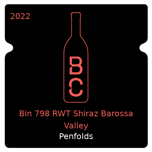 Penfolds Bin 798 RWT Shiraz Barossa Valley 2022