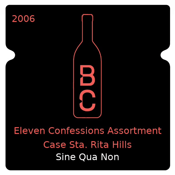 Sine Qua Non Eleven Confessions Assortment Case Sta. Rita Hills 2006