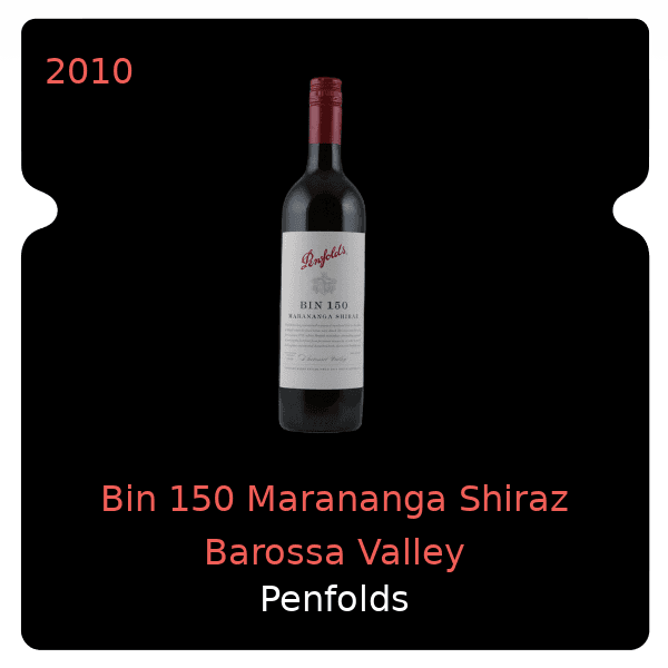 Penfolds Bin 150 Marananga Shiraz Barossa Valley 2010