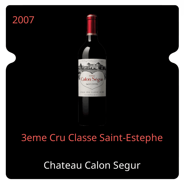 Calon Segur 3eme Cru Classe Saint-Estephe 2007