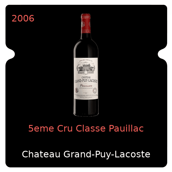 Grand-Puy-Lacoste 5eme Cru Classe Pauillac 2006