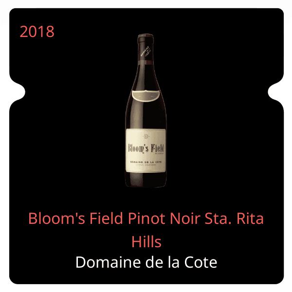 Cote Bloom's Field Pinot Noir Sta. Rita Hills 2018