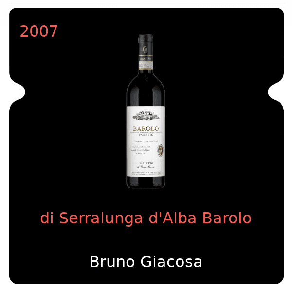 Bruno Giacosa di Serralunga d'Alba Barolo 2007