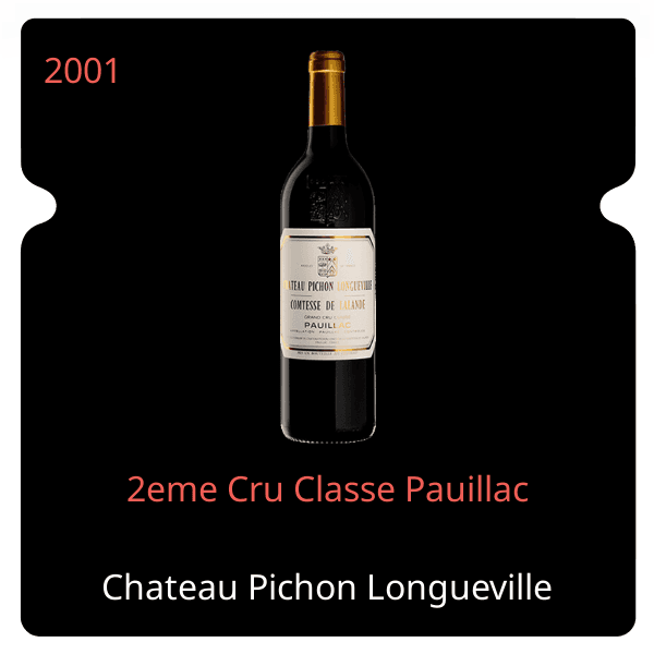 Pichon Longueville Comtesse de Lalande 2eme Cru Classe Pauillac 2001