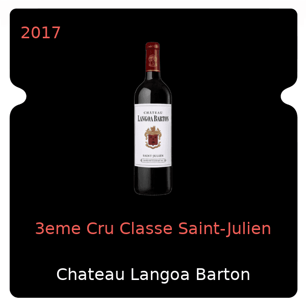 Langoa Barton 3eme Cru Classe Saint-Julien 2017