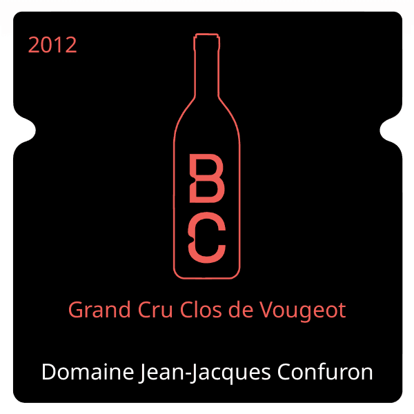 Jean-Jacques Confuron Grand Cru Clos de Vougeot 2012