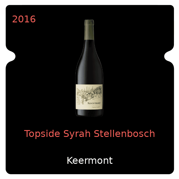 Keermont Topside Syrah Stellenbosch 2016