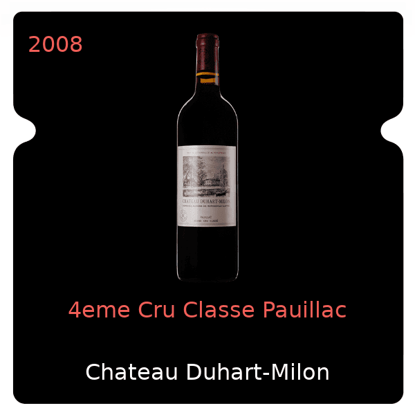 Duhart-Milon 4eme Cru Classe Pauillac 2008