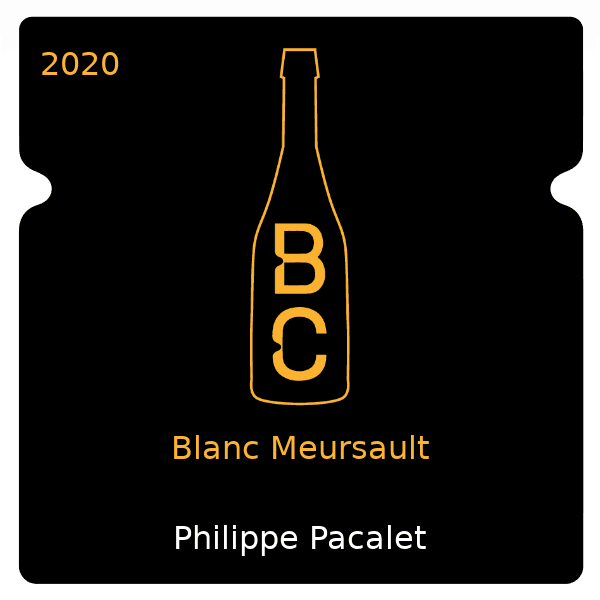 Philippe Pacalet Blanc Meursault 2020