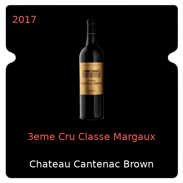 Cantenac Brown 3eme Cru Classe Margaux 2017