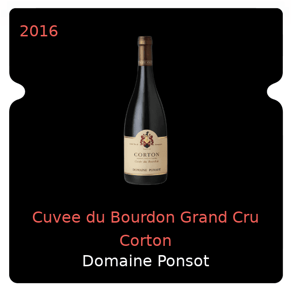 Ponsot Cuvee du Bourdon Grand Cru Corton 2016