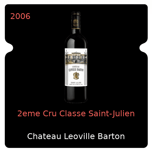 Leoville Barton 2eme Cru Classe Saint-Julien 2006
