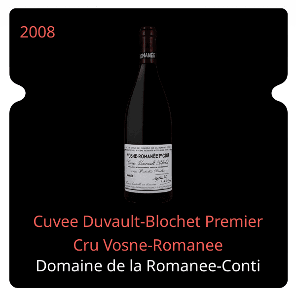 Romanee-Conti Cuvee Duvault-Blochet Premier Cru Vosne-Romanee 2008