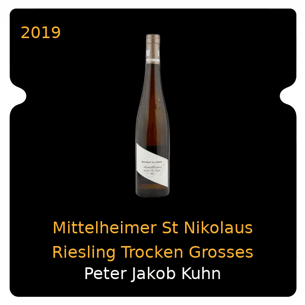 Peter Jakob Kuhn Mittelheimer St Nikolaus Riesling Trocken Grosses Gewachs 2019