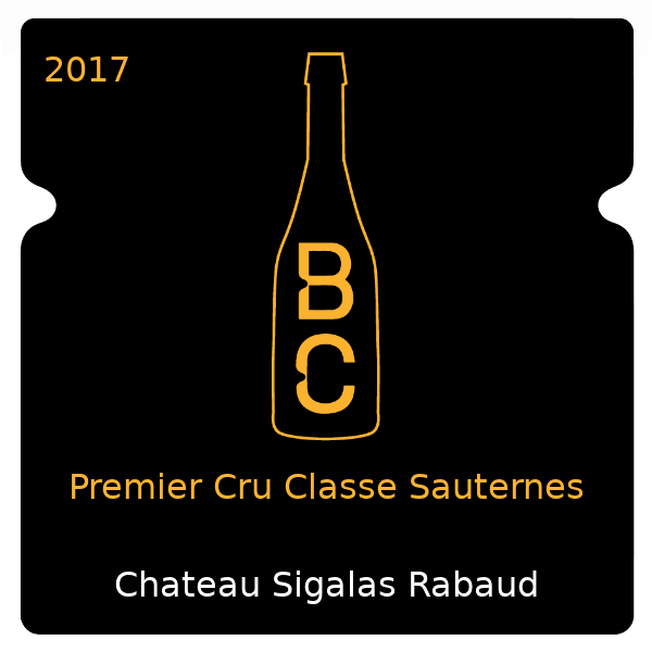 Sigalas Rabaud Premier Cru Classe Sauternes 2017