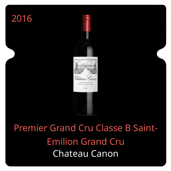 Canon Premier Grand Cru Classe B Saint-Emilion Grand Cru 2016