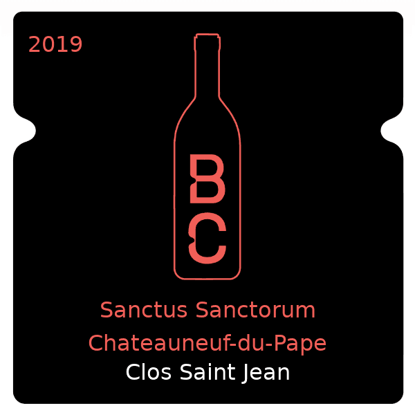 Saint Jean Sanctus Sanctorum Chateauneuf-du-Pape 2019