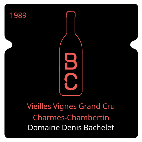 Denis Bachelet Vieilles Vignes Grand Cru Charmes-Chambertin 1989