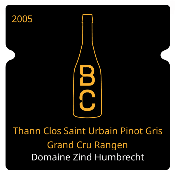 Zind Humbrecht Thann Clos Saint Urbain Pinot Gris Grand Cru Rangen 2005