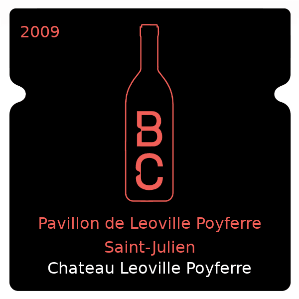 Leoville Poyferre Pavillon de Leoville Poyferre Saint-Julien 2009