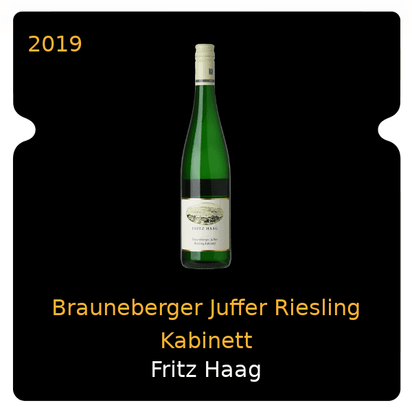 Fritz Haag Brauneberger Juffer Riesling Kabinett 2019