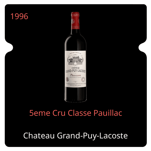 Grand-Puy-Lacoste 5eme Cru Classe Pauillac 1996