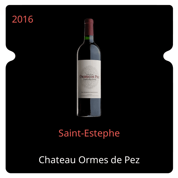 Ormes de Pez Saint-Estephe 2016