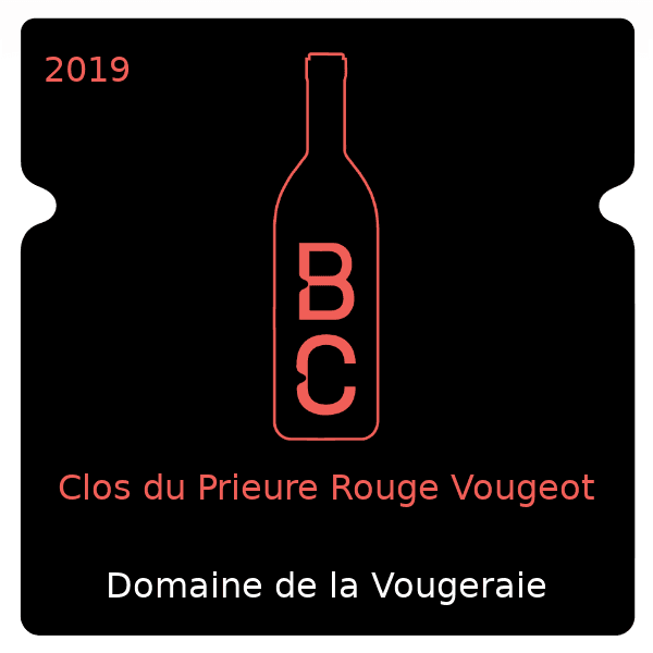 Vougeraie Clos du Prieure Rouge Vougeot 2019