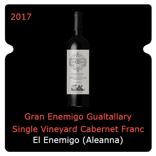 Enemigo (Aleanna) Gran Enemigo Gualtallary Single Vineyard Cabernet Franc Tupungato 2017