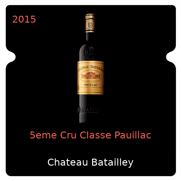 Batailley 5eme Cru Classe Pauillac 2015