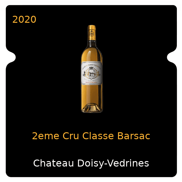 Doisy-Vedrines 2eme Cru Classe Barsac 2020