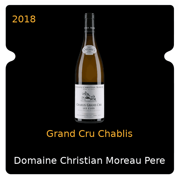 Christian Moreau Pere & Fils Grand Cru Chablis 2018