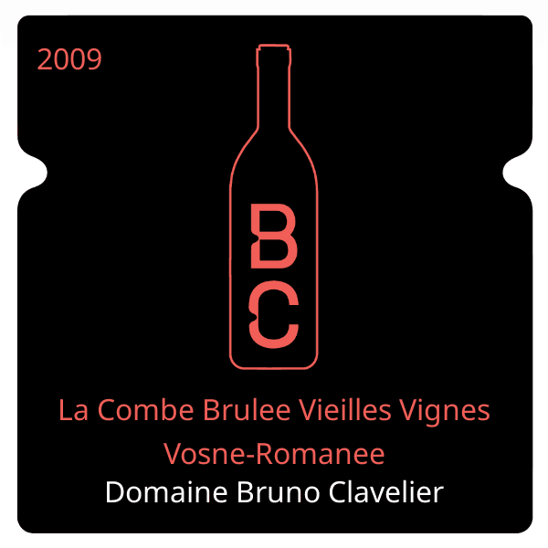 Bruno Clavelier La Combe Brulee Vieilles Vignes Vosne-Romanee 2009