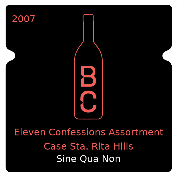Sine Qua Non Eleven Confessions Assortment Case Sta. Rita Hills 2007