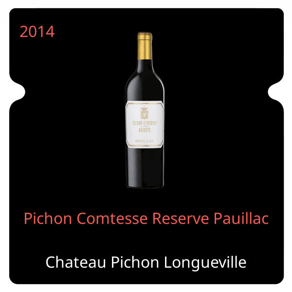 Pichon Longueville Comtesse de Lalande Pichon Comtesse Reserve Pauillac 2014
