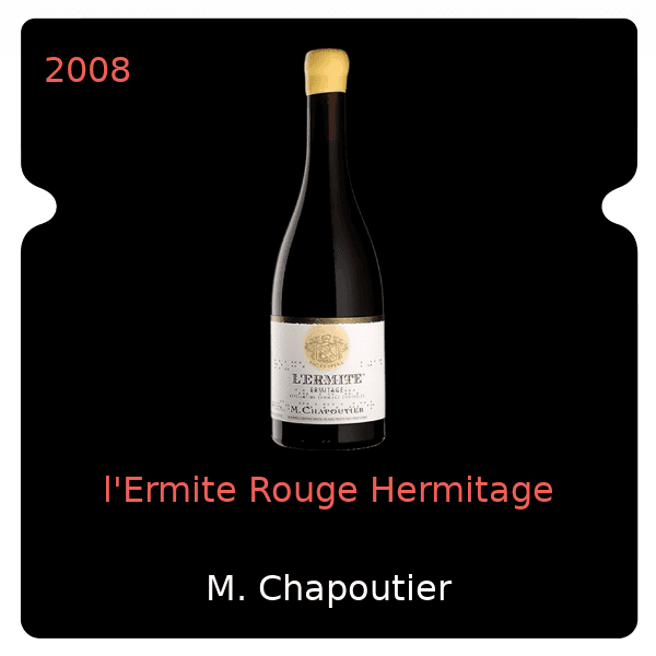 M. Chapoutier l'Ermite Rouge Hermitage 2008