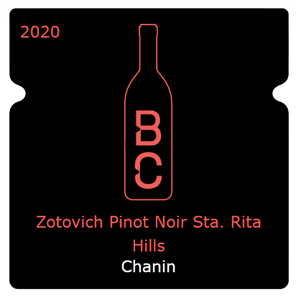 Chanin Zotovich Pinot Noir Sta. Rita Hills 2020