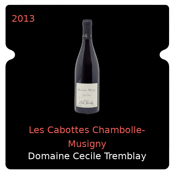 Cecile Tremblay Les Cabottes Chambolle-Musigny 2013